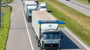 Украинские фуры на российских дорогах
