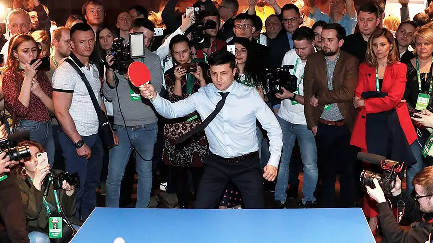 Владимир Зеленский играет в теннис