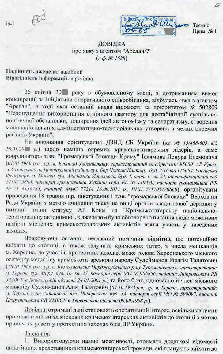 переписка СБУ