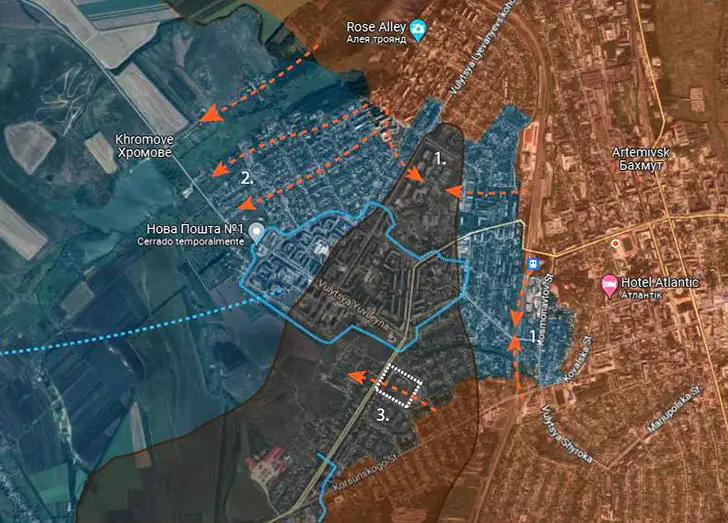 карта бахмут последние новости
