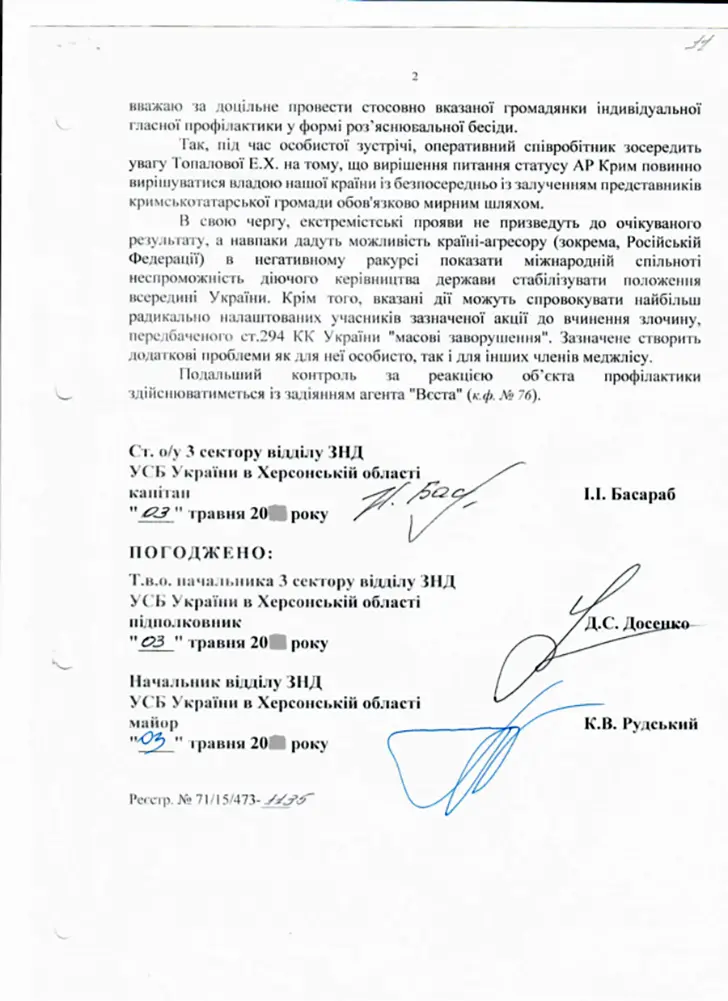 переписка СБУ