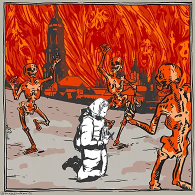 Черти, пляшущие вокруг праведника