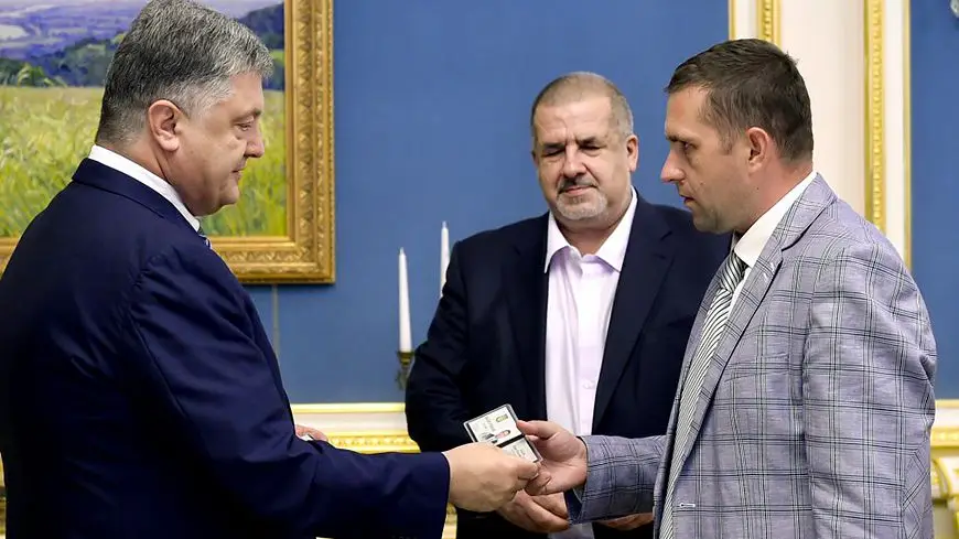 Пётр Порошенко, Рефат Чубаров и Борис Бабин