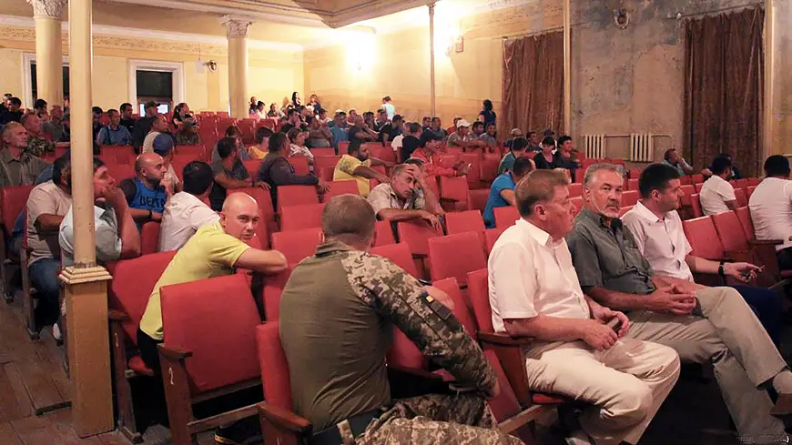 Собрание граждан в селе Чонгар Генического района Херсонской области.