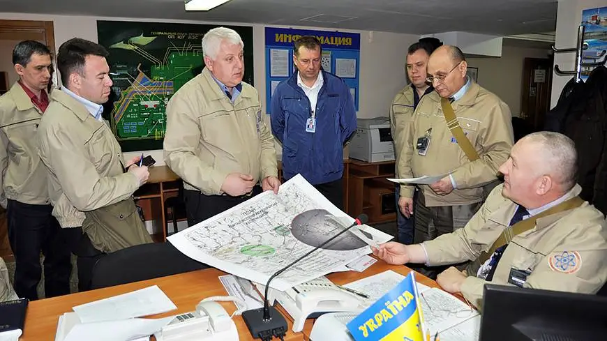 Штаб учений на третьем энергоблоке Южно-Украинской АЭС