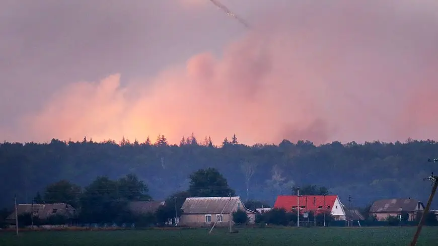 Пожар на складе боеприпасов под Винницей