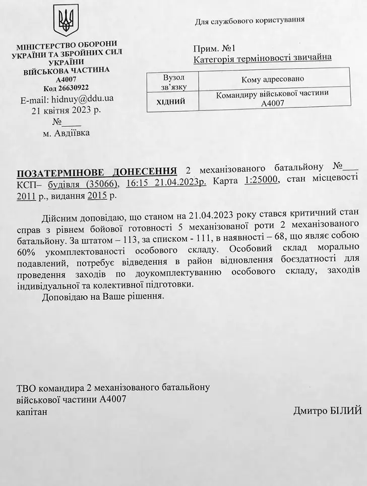 документы ВСУ