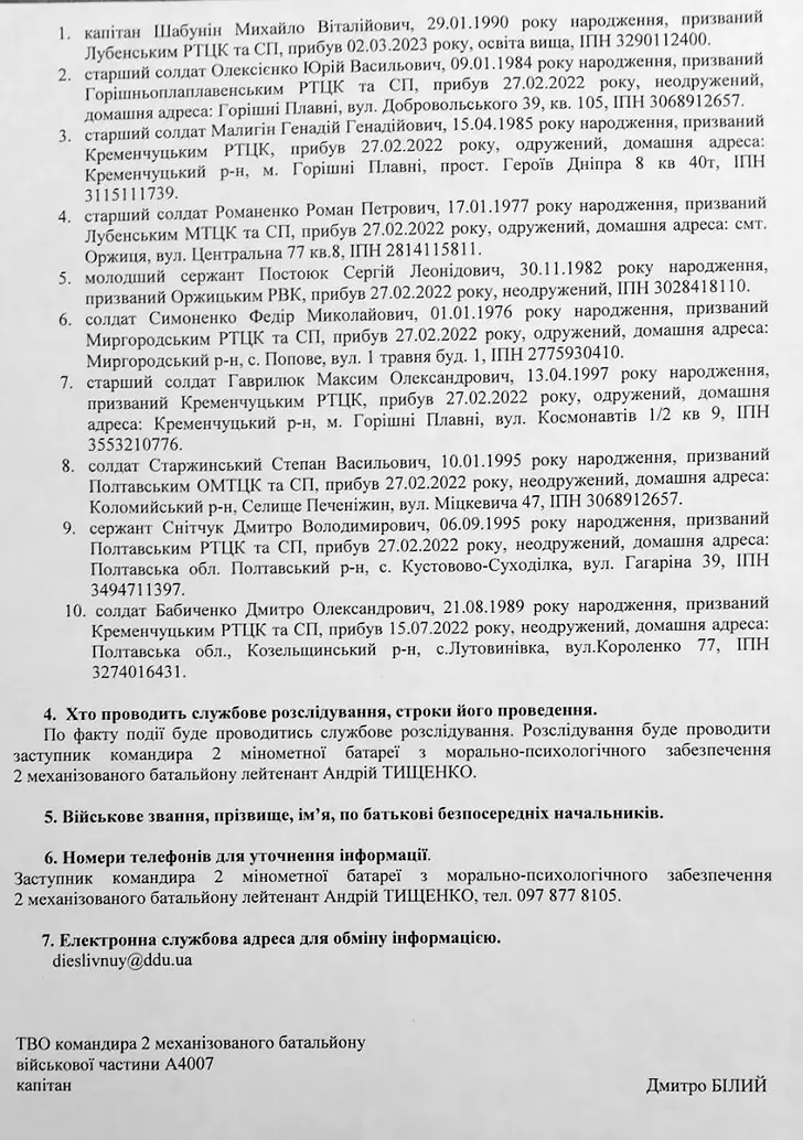 документы ВСУ