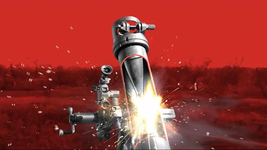 Взрыв миномета Молот