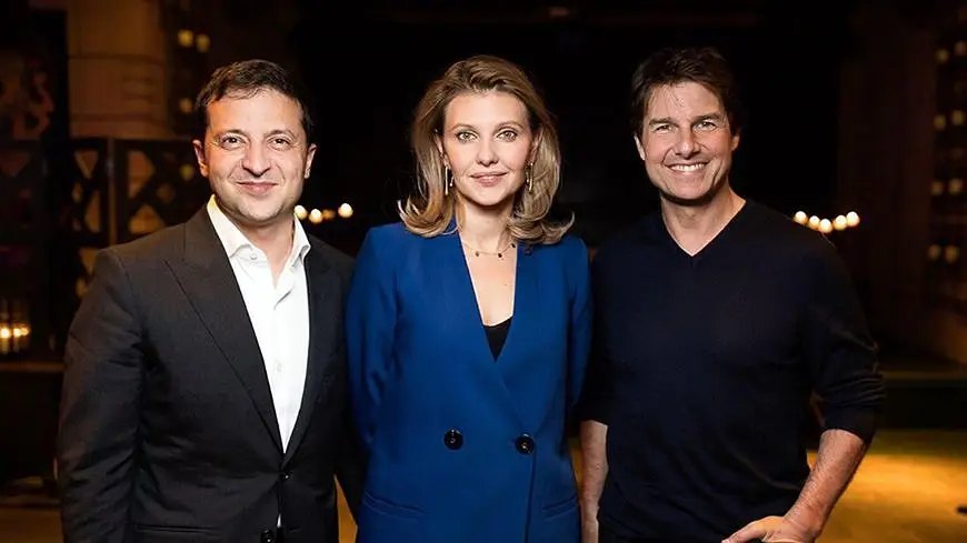 Владимир и Елена Зеленские с Томом Крузом