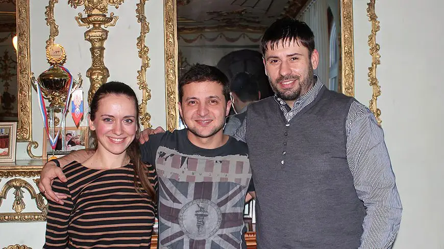 Мария Левченко, Владимир Зеленский и Александр Гогилашвили - 2013 год.