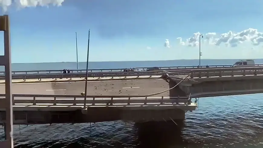 повреждения крымского моста 17 июля 2023