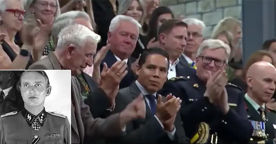 Нациста приветствуют в канадском парламенте