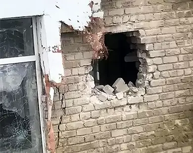 обстрел детсада в Станице Луганской