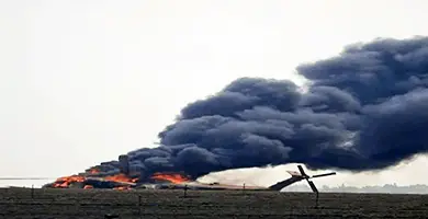 горящий вертолёт в Израиле