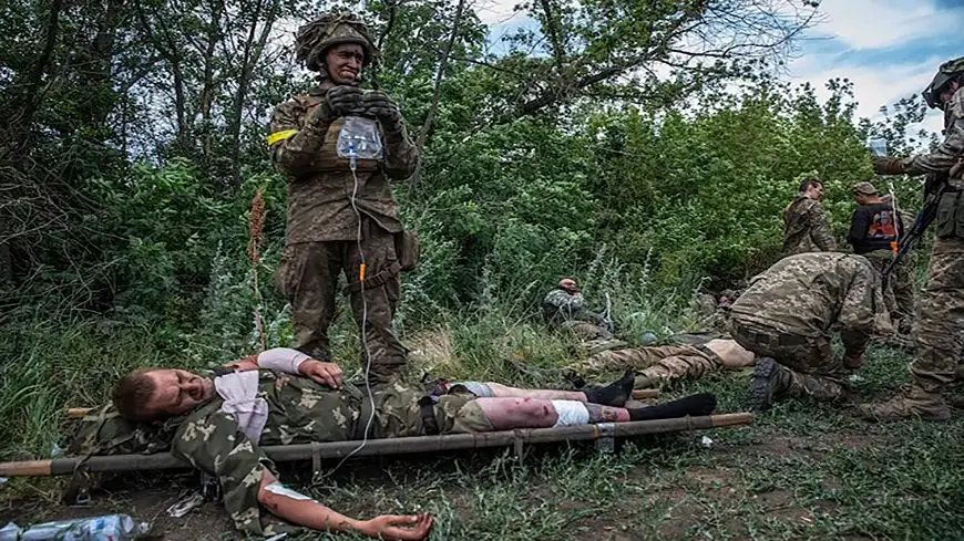 Раненые украинские солдаты