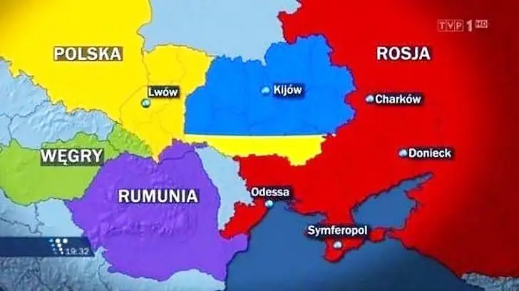 Карта раздела Украины