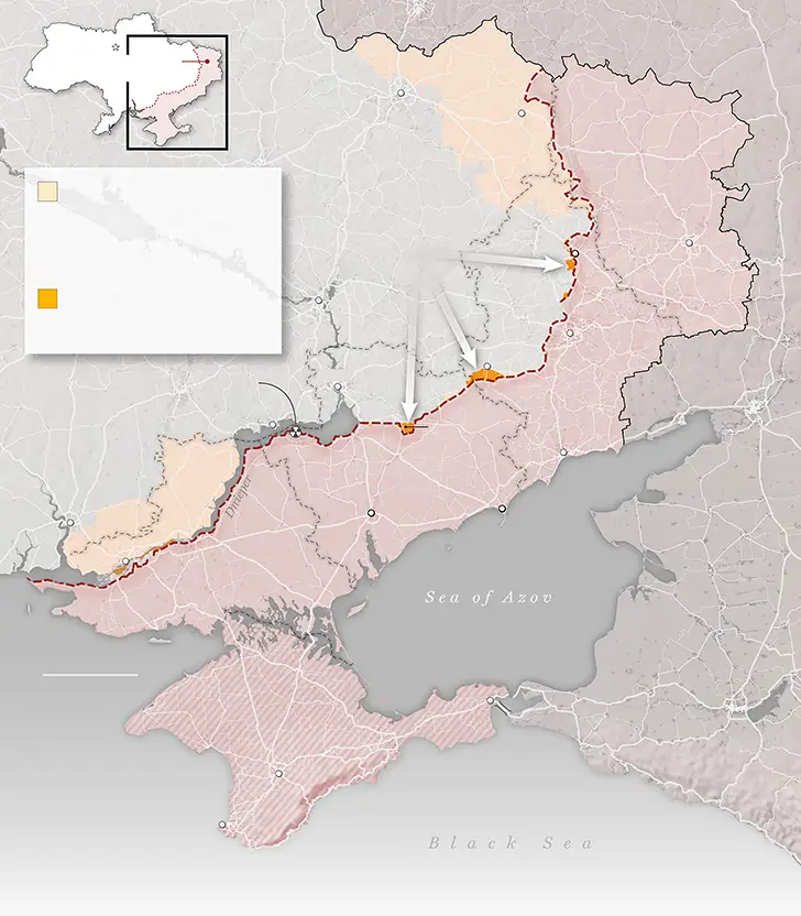 территориальные завоевания ВСУ в ходе контрнаступления