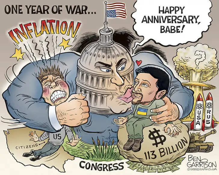 Карикатура трампистов на ситуацию с поддержкой Зеленского администрацией Байдена