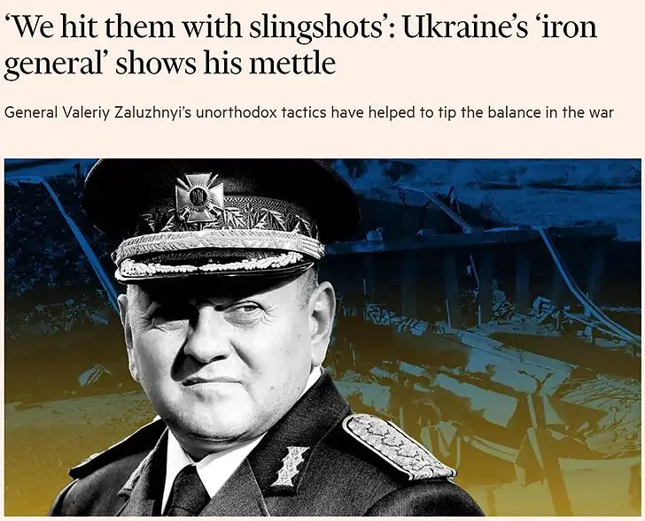 Financial Times Главнокомандующий ВСУ Залужный
