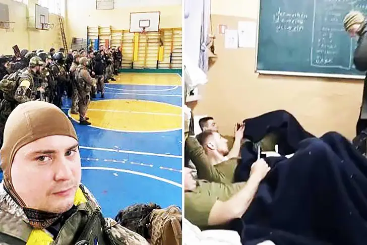 украинские военные в школе