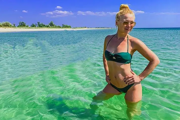 Светлана Бугела на Кинбурнской косе