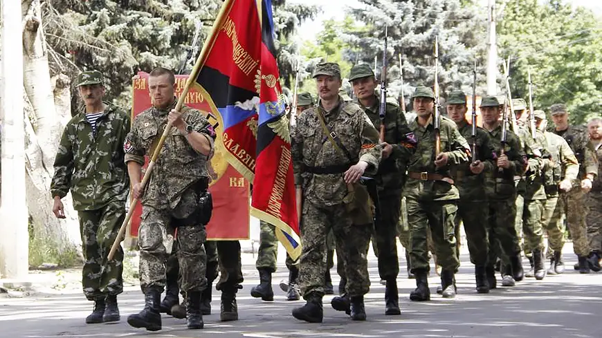 Моторолла и Стрелков на параде