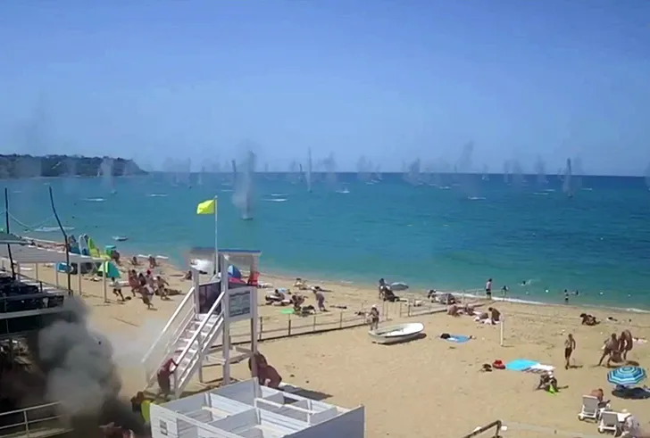 Всплески от осколков