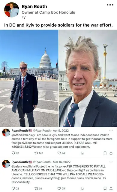 Райан Раут в Киеве