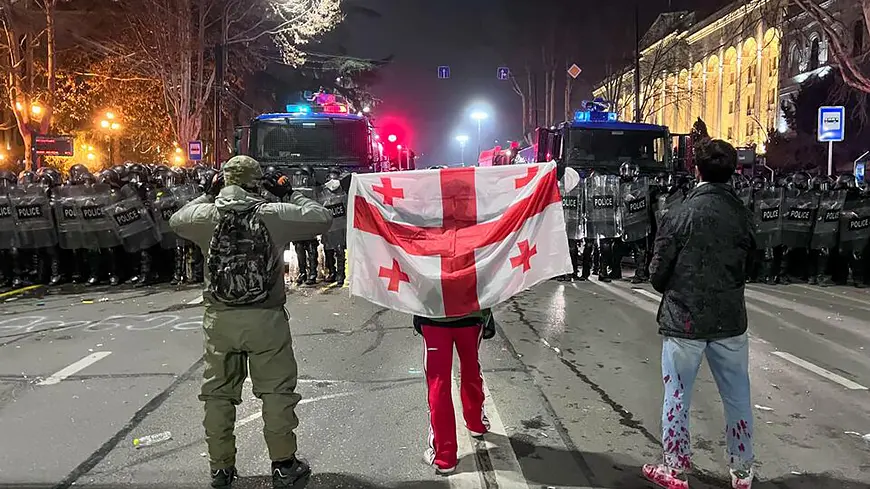 стычки с полицией в Тбилиси