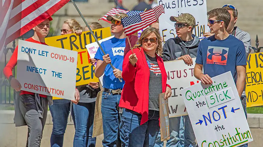 Протест против карантина в США