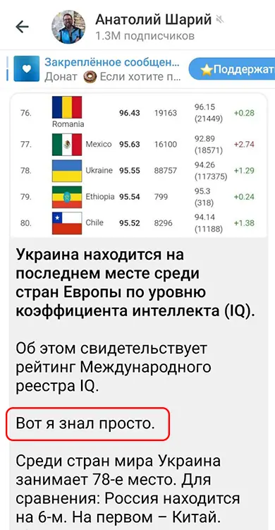 украинцы самые тупые