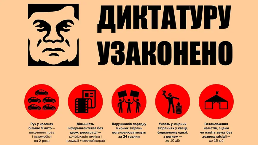 Диктаторские законы Януковича