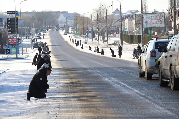 украинцы на коленях