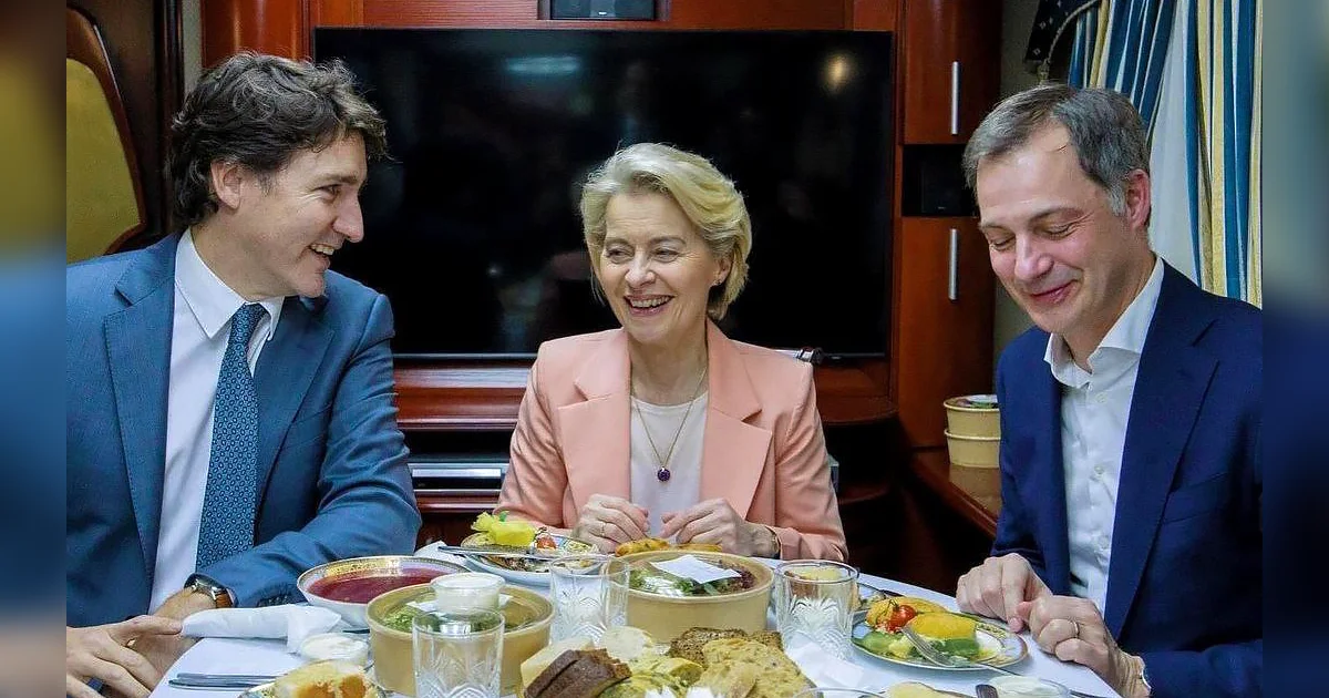 Урсула фон дер Ляйен, Джастин Трюдо и Александр де Кроо