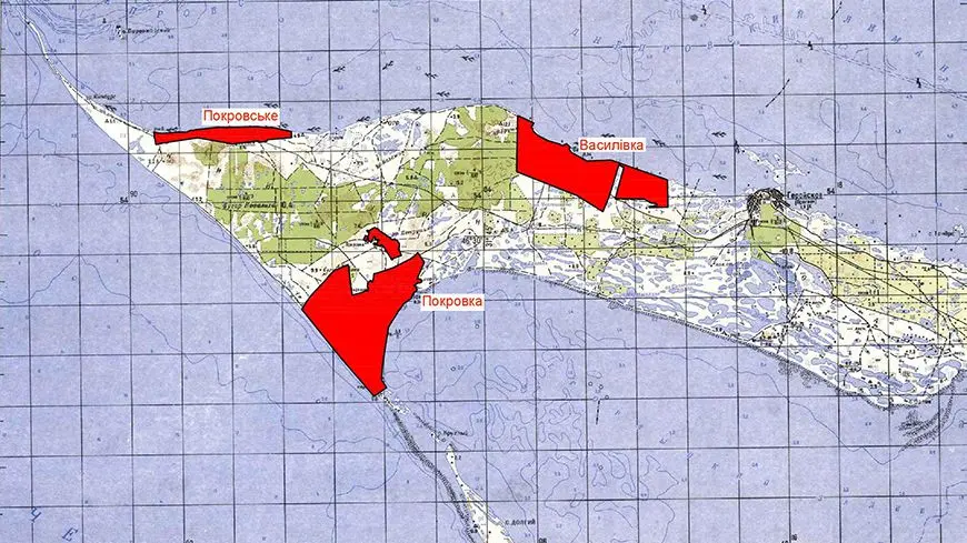 План захвата заповедных территорий Кинбурнской косы