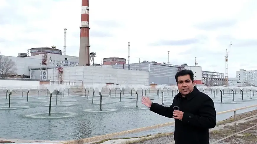 Индийский журналист Маниш Джха ведёт репортаж с Запорожской АЭС