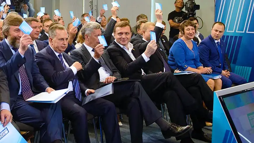 Вадим Новинский, Борис Колесников, Юрий Бойко и Сергей Лёвочкин